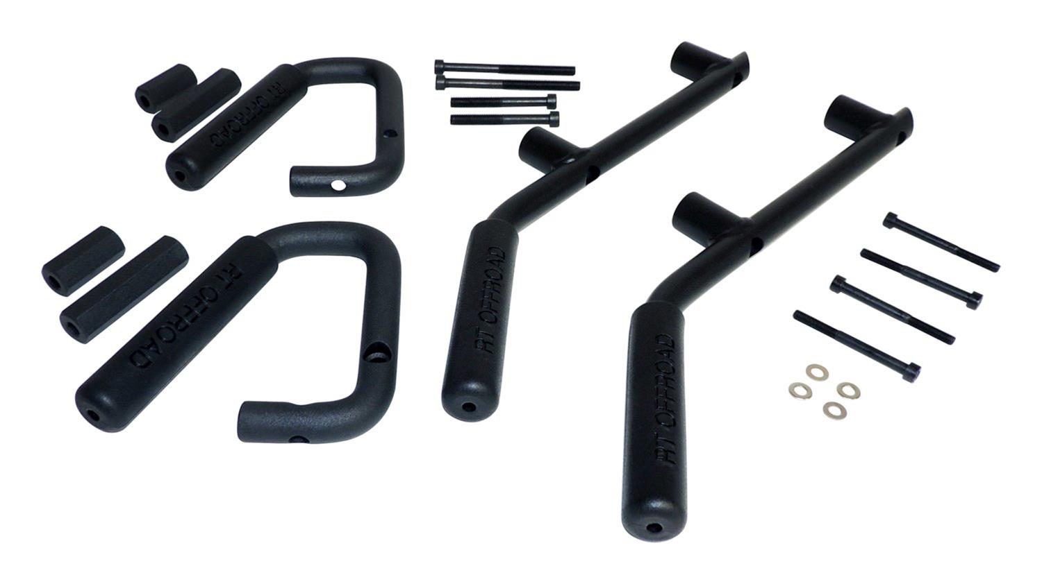 RT Off-Road Interior Grab Handles RT27063 Handle Kit, Black Powder Coated Steel F & R Handle Kit for 07-18 Jeep JK Wrangler thumbnail 2