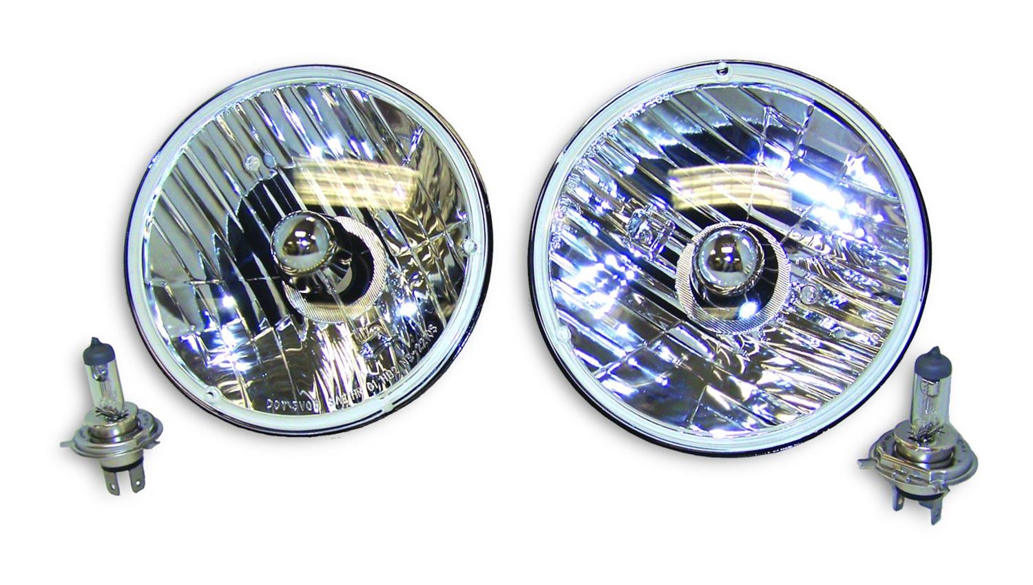 RT Off-Road Sealed Beam Headlight Conversions RT28006 Conversion Kit (Pair),7" Round 1969-1983 Cj-5, 1969-1975 Cj-6, 1976-1986 Cj-7, 1981-1986 Cj-8, 1997-