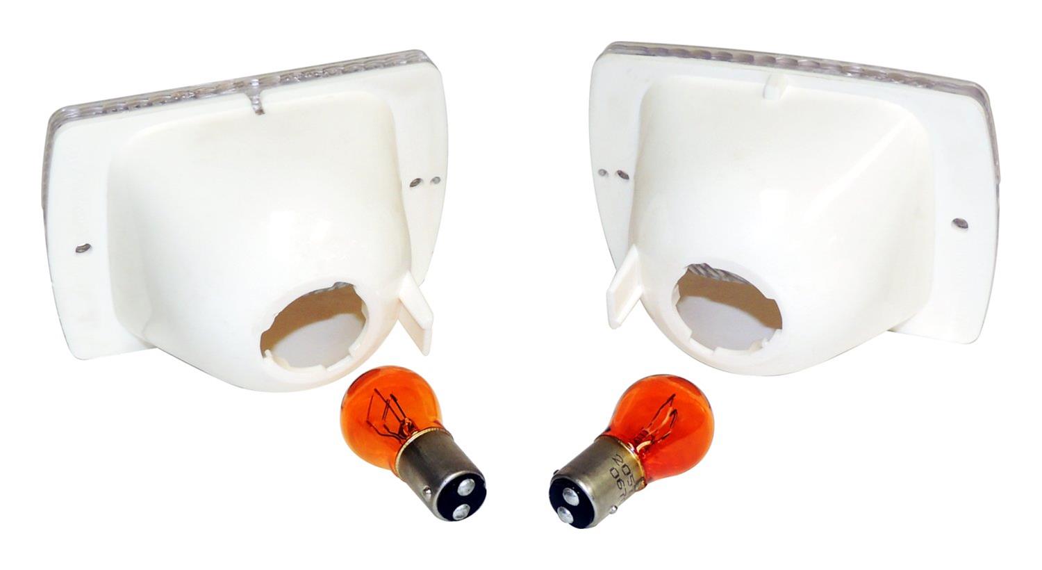 RT Off-Road Parking Lamp Assemblies for 1987-1993 WRANGLER - RT28012 Assemblies, Front, Clear Lenses, Amber Bulbs, Jeep, Pair thumbnail 5
