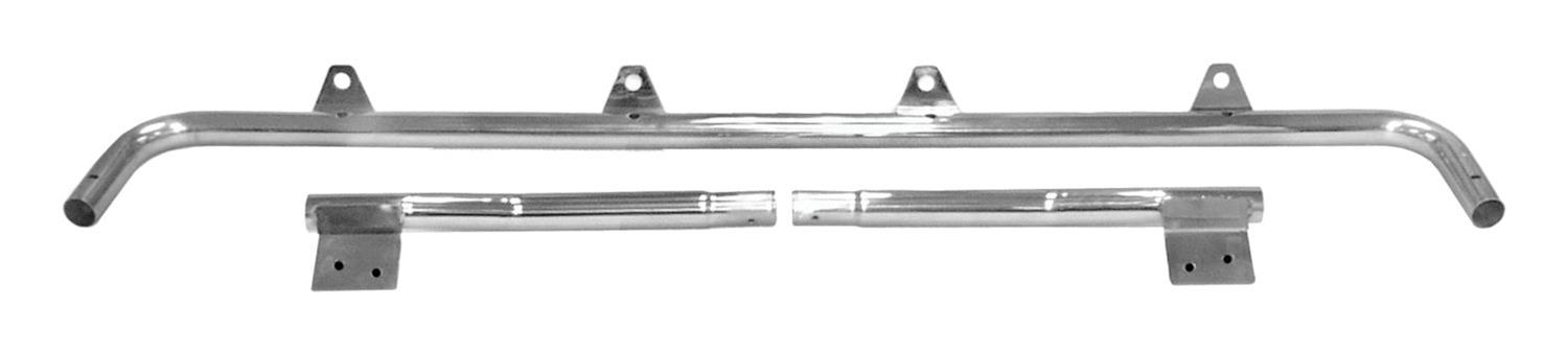 RT Off-Road Windshield Light Mounting Brackets for 1997-2006 WRANGLER - RT28014 Bar, Hinge Location, 4 Lights Capacity, Stainless Steel, Polished, Jeep, Each
