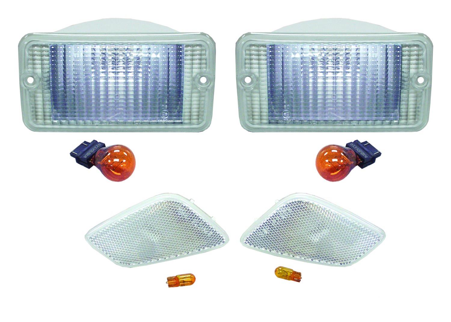 RT Off-Road Parking and Side Marker Light Kits for 1997-2006 WRANGLER - RT28015 Lights, Front, Clear Lenses, Amber Bulbs, Jeep, Kit