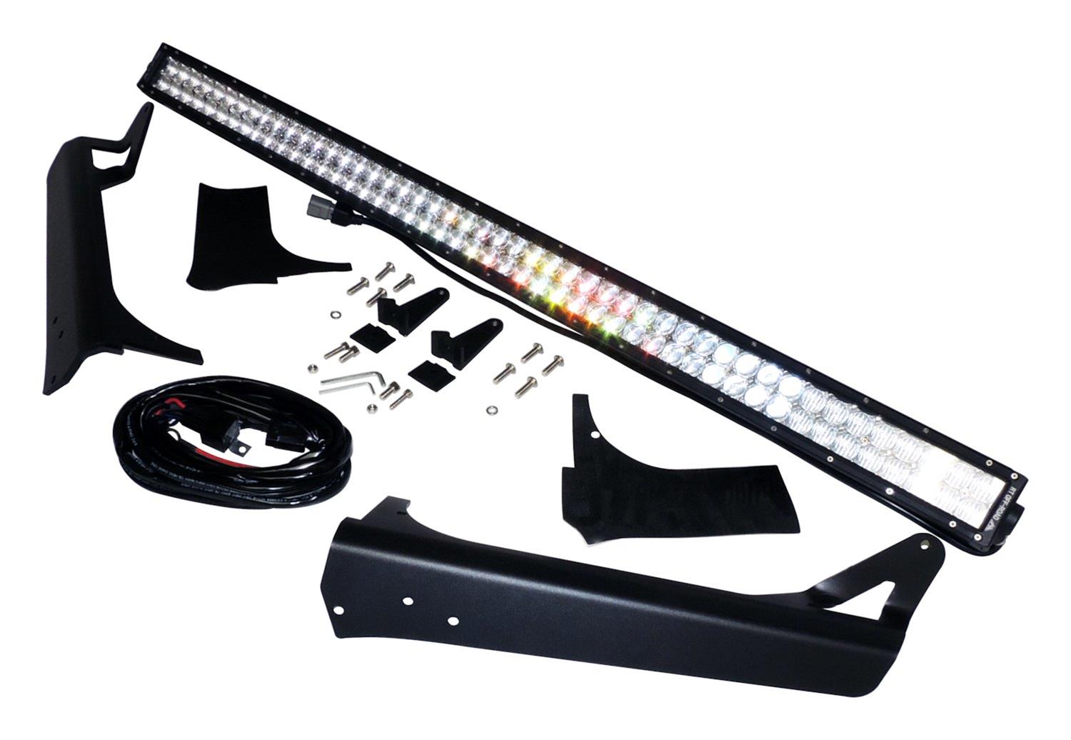 RT Off-Road Light Bars, Pods and Fog Lights RT28095 LED Bar & Bracket Kit, 50" LED Bar Windshield Bracket Kit for 1997-2006 Jeep TJ Wrangler thumbnail 5