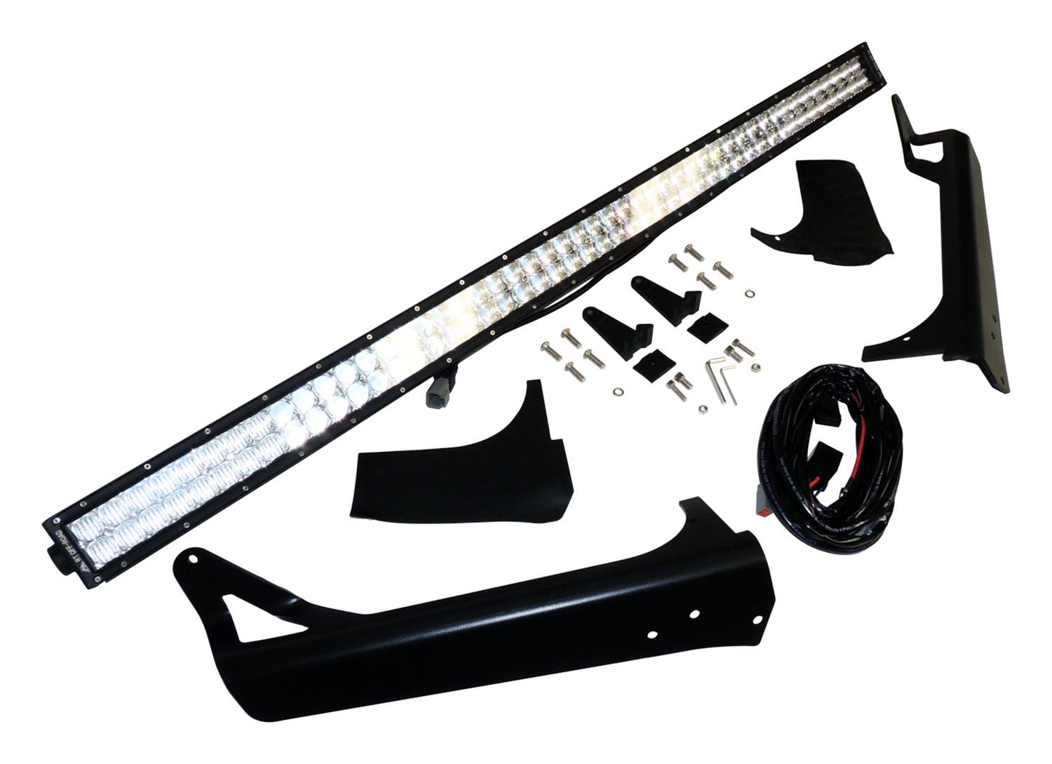 RT Off-Road Light Bars, Pods and Fog Lights RT28095 LED Bar & Bracket Kit, 50" LED Bar Windshield Bracket Kit for 1997-2006 Jeep TJ Wrangler thumbnail 4