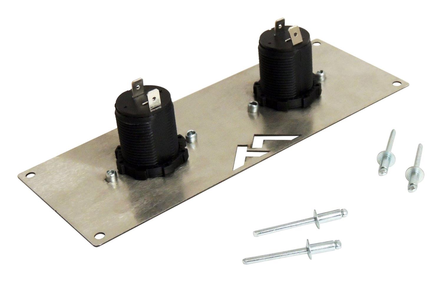 RT Off-Road Electrical Switch Panels RT29009 Plate, Plate w/ 2 12V Power Sockets for Universal Applications thumbnail 5