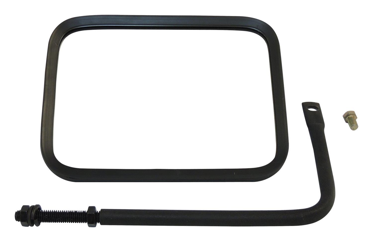 RT Off-Road Side Windshield Mirrors RT30004 View Mirror, Replacement, Rectangular, Flat, Manual, Black Plastic Housing, Jeep, Each