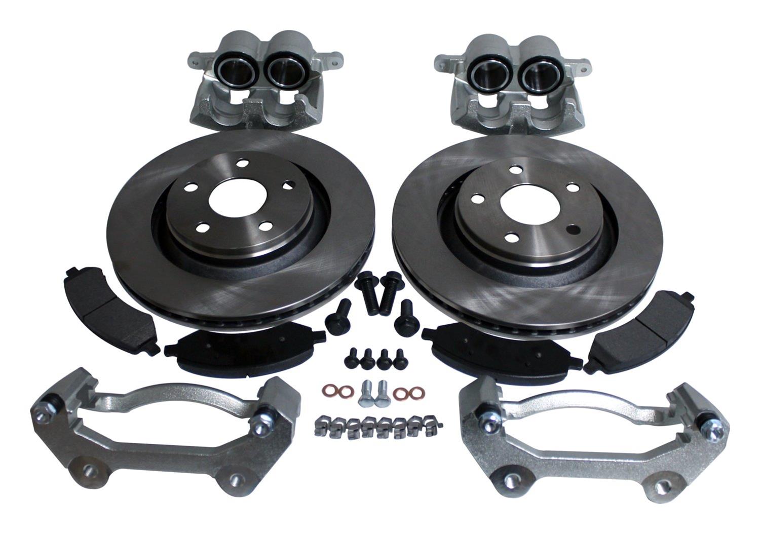 RT Off-Road Performance Brake Kits RT31046 Disc Brakes, Performance, Front, Solid Surface Rotors, 2-piston Calipers, Jeep, Kit thumbnail 2