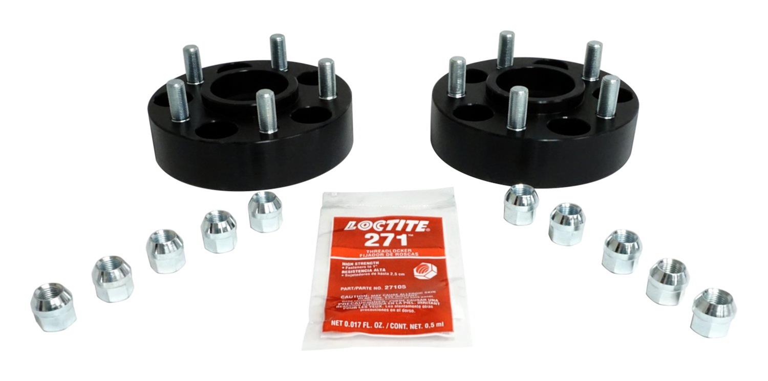 RT Off-Road Wheel Adapters RT32012 Adapter Black Set 1.5? Wide Spacer Set with a 5 on 4.5? Bolt Pattern; Includes 2 Gloss Black Anodi