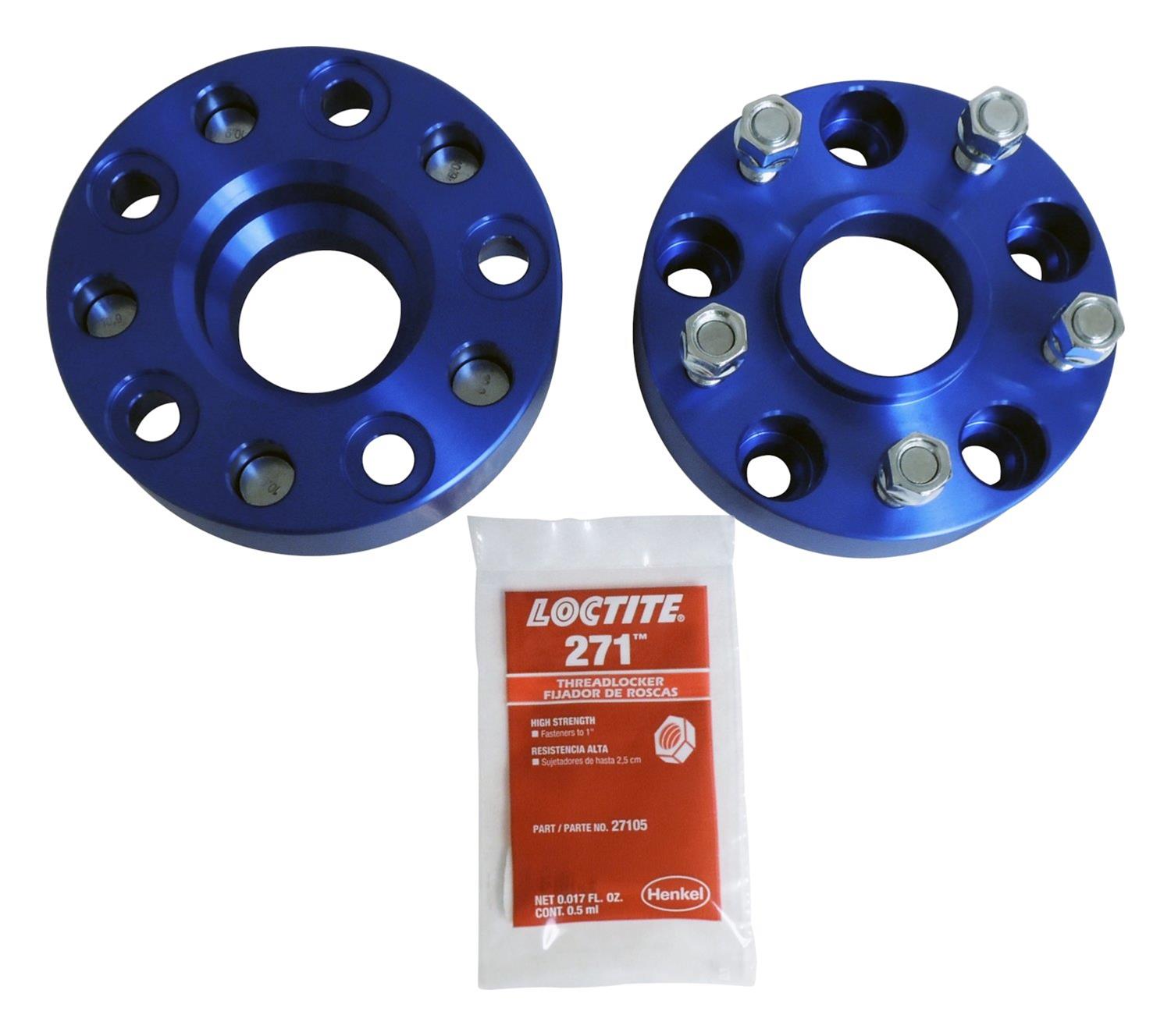 RT Off-Road 1.5 inch Wheel Spacers RT32018 Spacer, in. Thick, Aluminum, Blue Anodized, 14mm x 1.50 RH Threads, Jeep, JL, JT, Pair thumbnail 5