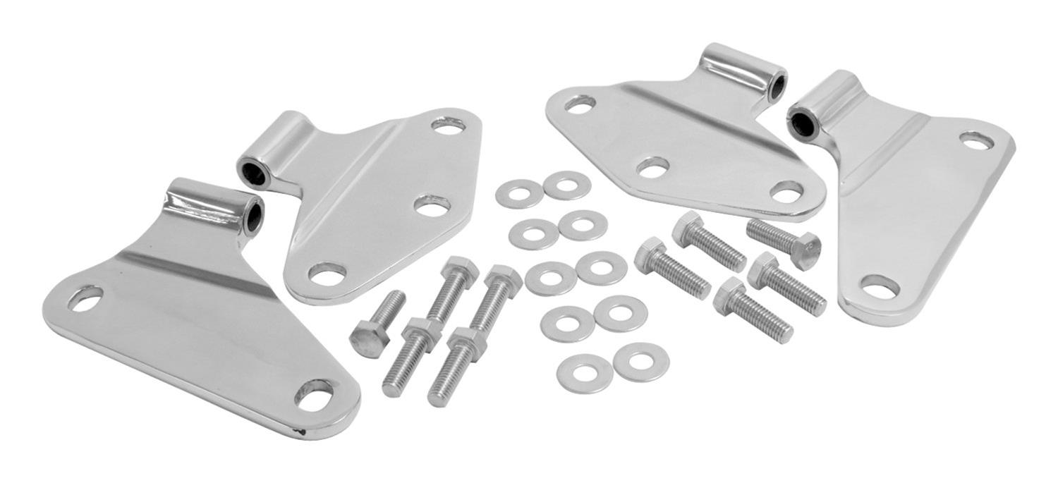 RT Off-Road Door Hinges for 2007-2017 WRANGLER, 2018 WRANGLER JK - RT34070 Hinges, Body Side Only, Stainless Steel, Polished, Jeep, Set of 4
