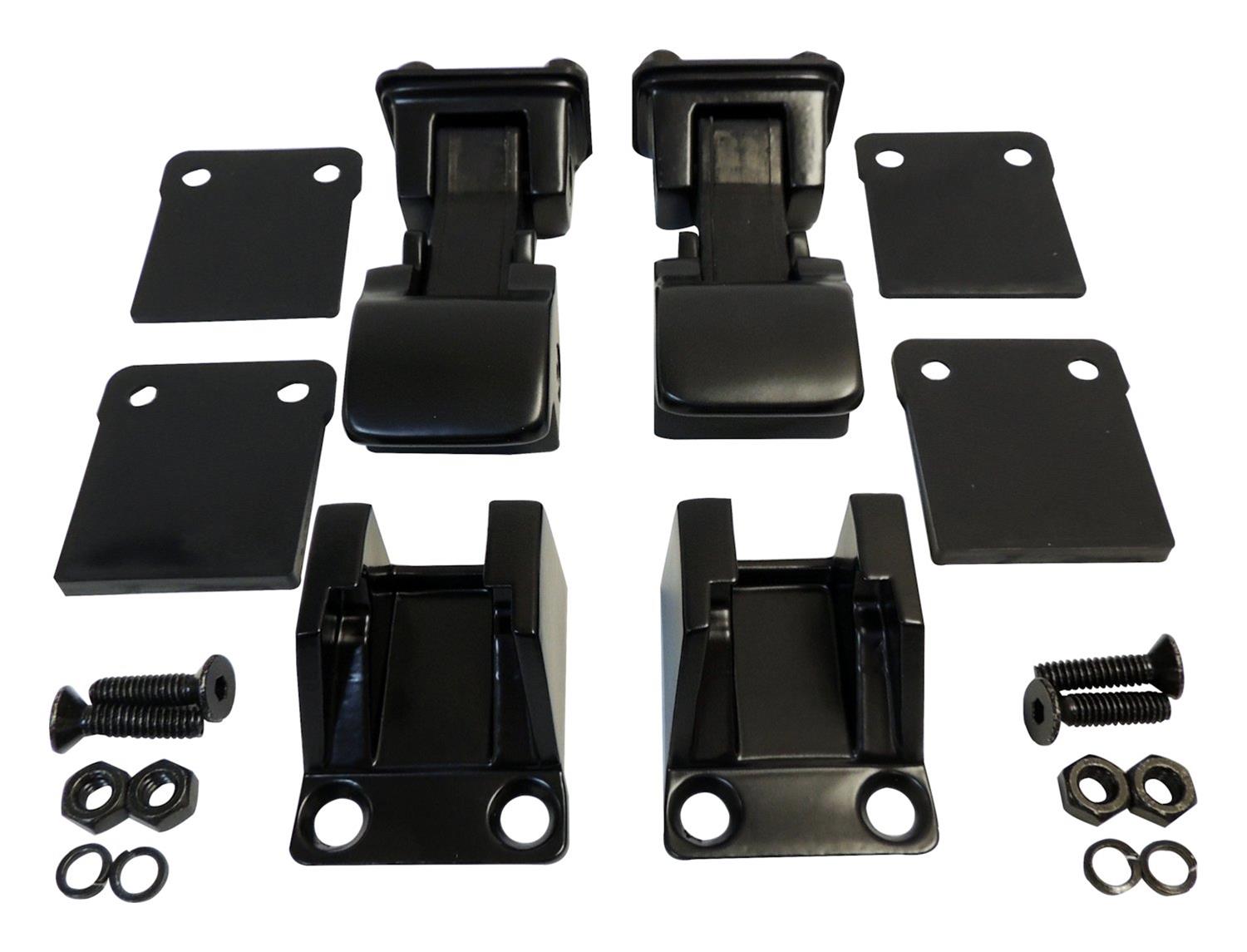 RT Off-Road TJ-Style Hood Catches RT34084 Catches, TJ-Style, Stainless Steel, Black Powdercoated, Kit