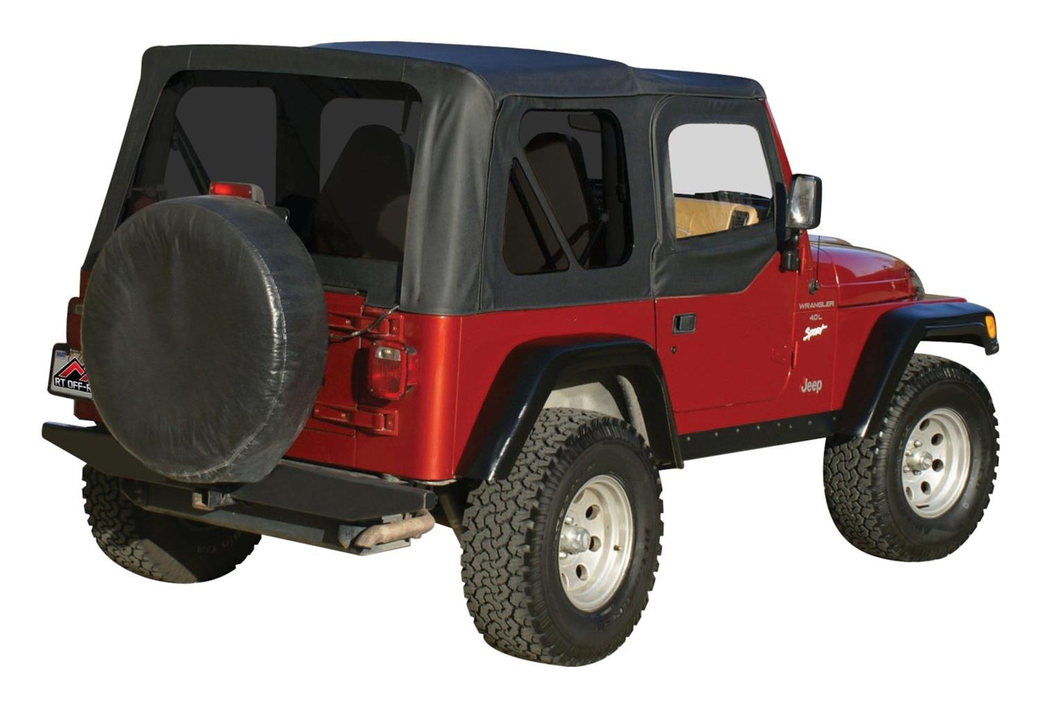 RT Off-Road Replacement Soft Tops for 1997-2006 WRANGLER - RTS20035T Top, Replacement, Fabric, Black Diamond, Tinted Windows, Jeep, Each