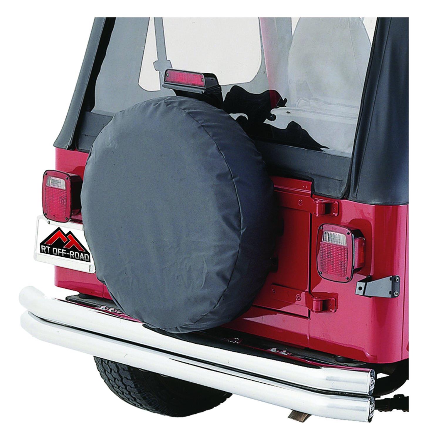 RT Off-Road Tire Covers TC272901 Cover, Spare Cover Style, Wraparound, Vinyl, Black, 27 in. To 29 in. Diameter, Each