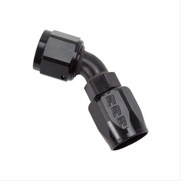 Russell Performance -4 AN Black 45 Degree Full Flow Hose End