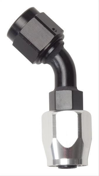 Russell Performance -16 AN Silver/Black 45 Degree Full Flow Hose End