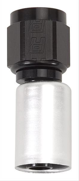 Russell ProClassic Crimp Hose Ends 610468 Fitting, End, Full Flow, On, Straight, -6 AN to Female -6 AN, Aluminum, Black/Clear, Set 25