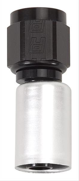 Russell ProClassic Crimp Hose Ends 610588 Fitting, End, Full Flow, On, Straight, -10 AN to Female -10 AN, Aluminum, Black/Clear, Set 25