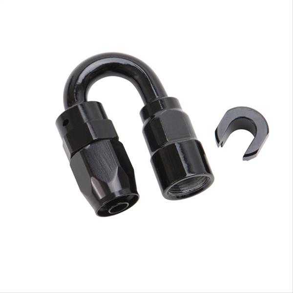 NGR 180 Degree Swivel Hose End An Fitting (Black Anodized) -4 An