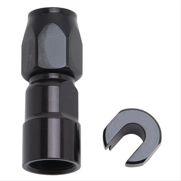 Russell Performance 5/16in SAE Quick Disc Female to -6 Hose Black Straight Degree Hose End thumbnail 2
