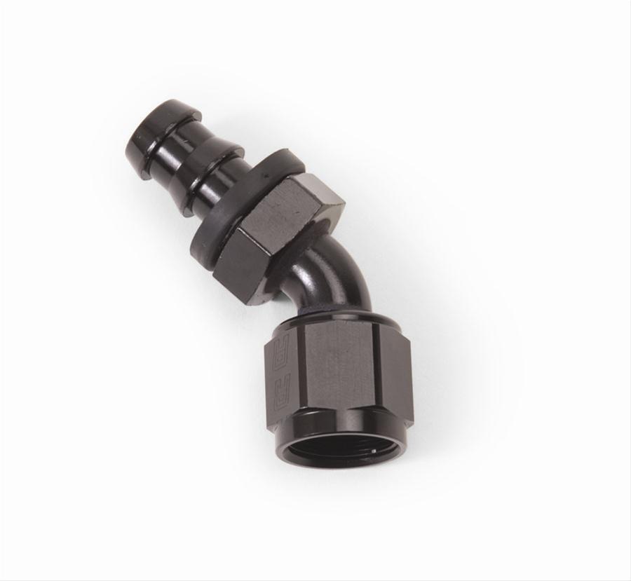 Russell Performance -6 AN Twist-Lok 45 Degree Hose End (Black) thumbnail 2