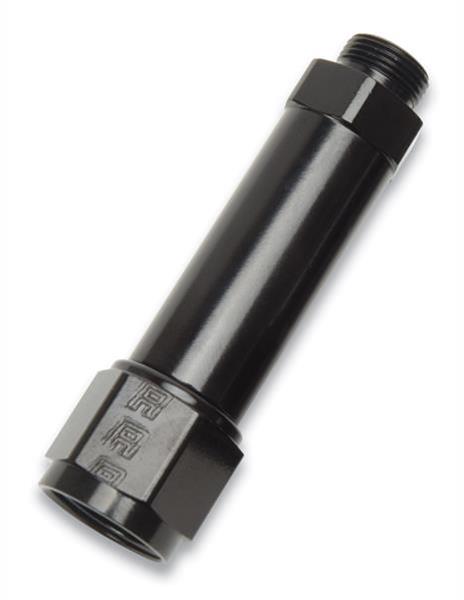 Russell Carburetor Inlet Fittings 640753 Fittings, Aluminum, Black Anodized, 3.250 in. Length, Holley Dominator, Pair