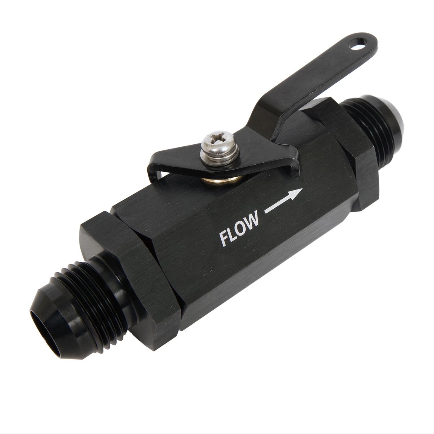 Russell Shut-Off Valve 10an Male Black Finish 650653 Russell Shut-Off Valve 10an Male Black Finish 650653