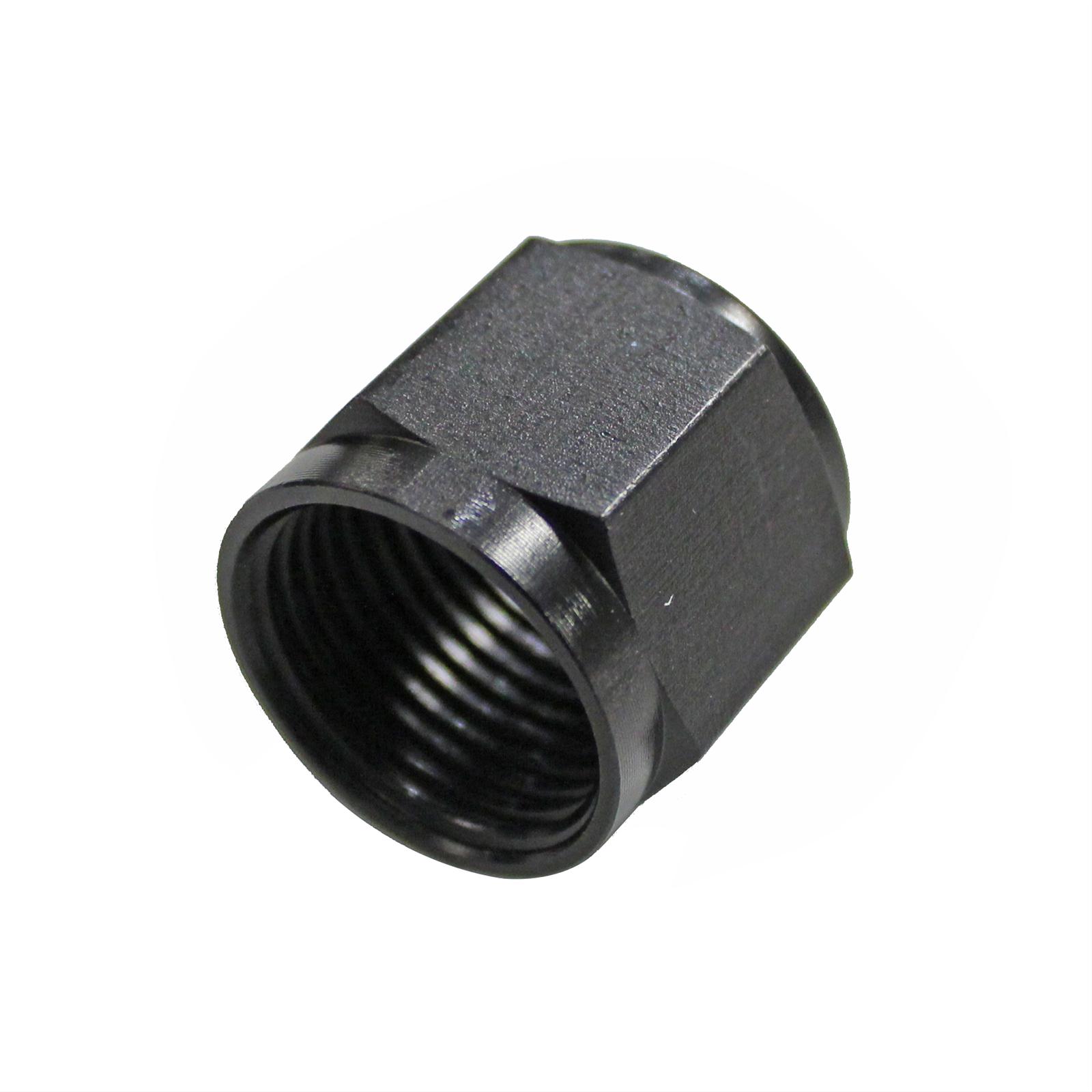 Russell Performance -10 AN Tube Nuts 5/8in dia. (Black) (1 pc.)