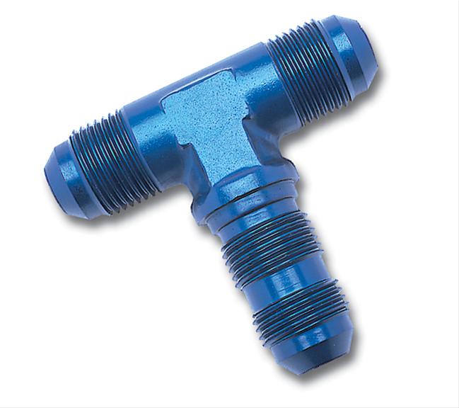 Russell Performance -4 AN Flare Bulkhead Tee Fitting (Blue) thumbnail 2