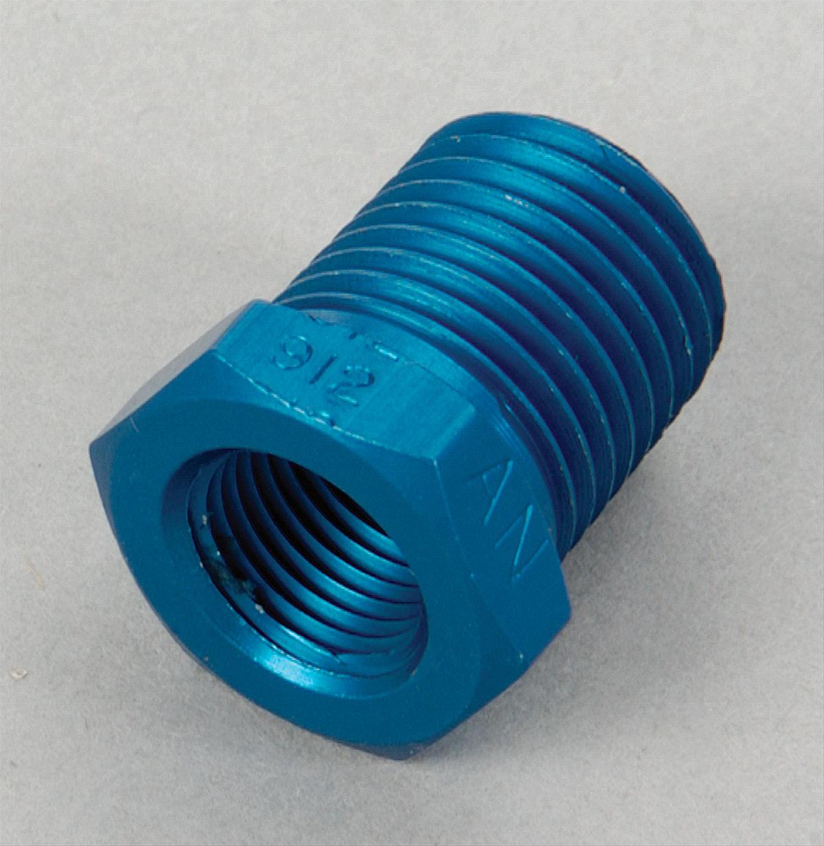 Russell Performance 1/4in Male to 1/8in Female Pipe Bushing Reducer (Blue) thumbnail 2