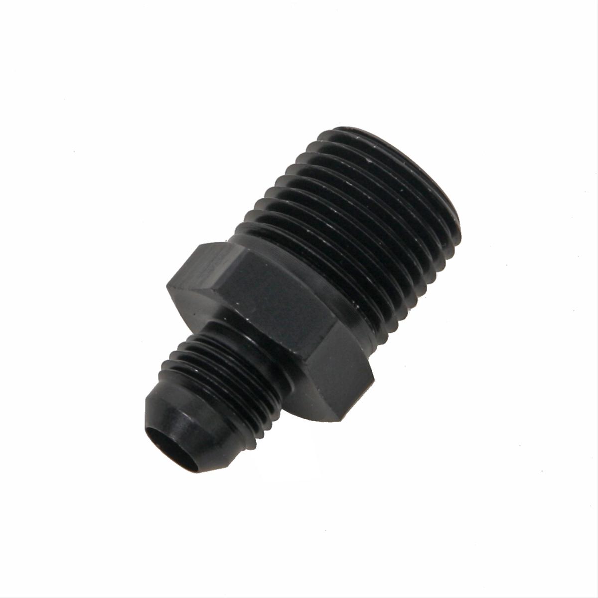 Russell Performance ADAPTER FITTING #6 AN MALE FLARE TO 1/2in NPT MALE BLK thumbnail 2