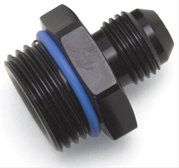 Russell Performance -10 AN Male Flare to -8 SAE Male Port Adapter Fitting - Black Anodized thumbnail 2