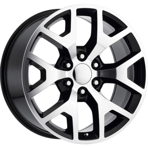 REV Wheels 586 Series OE Replica Gloss Black Machined 20x9 Wheel, Series, Replica, 20 in. x 9 in., Aluminum, Machined, 6 x 5.5 in. Bolt Circle, 6.06 in. Backspace, Each