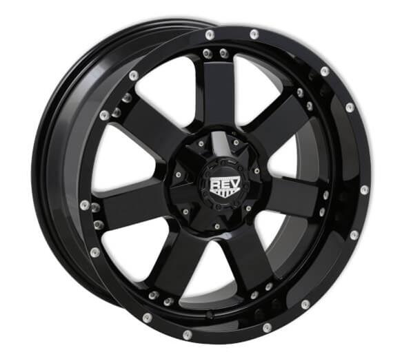 REV Wheels 885 Series Offroad Gloss Black 20x9 Wheel, Series, Offroad, 20 in. x 9 in., Aluminum, Black, 5 x 5 in./5.5 in. Bolt Circle, 4.53 in. Backspace, Each thumbnail 9