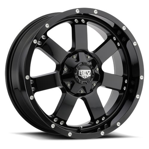 REV Wheels 885 Series Offroad Gloss Black 17x9 Wheel, Series, Offroad, 17 in. x 9 in., Aluminum, Black, 6 x 5.5 in. Bolt Circle, 4.53 in. Backspace, Each