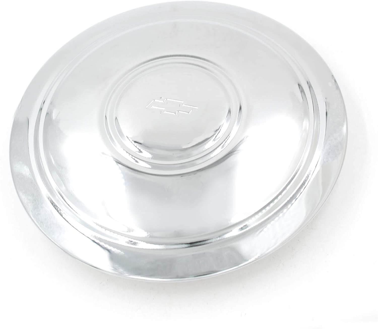 REV Wheels Replacement Center Caps C10400PCB Cap, Stainless Steel, Chrome, Snap-On, Police Cap Style, Bowtie, Each