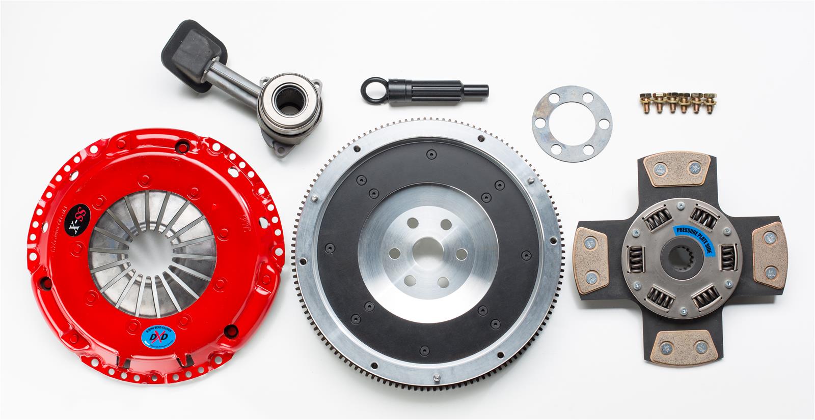 South Bend Clutch Stage 4 X-Series Kits SBCSVT-SS-X Kit, X-Series, Single, 1.000 in. - 23-spline, Ceramic Disc, Pressure Plate, Flywheel, Ford, 2.0L, Kit