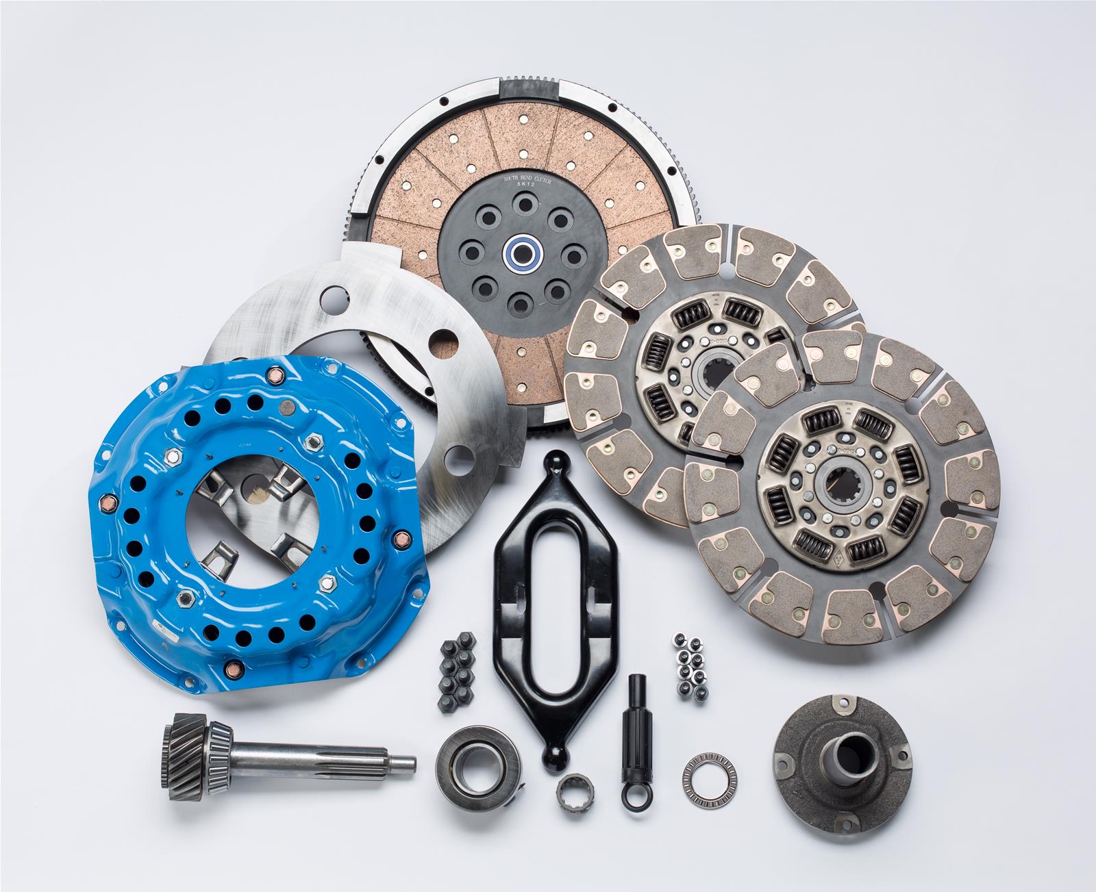 South Bend Clutch Dyna Max Ceramic Kits for 1994-2004 RAM 2500, 3500 - SSDD3600-CB5K Kit, Ceramic, Dual, 1.375 in. 10-spline, Disc, Pressure Plate, Flywheel, Dodge, 5.9L Diesel, Kit