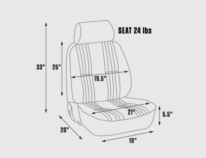 Procar Pro-90 Series 1300 Black Vinyl Seat 80-1300-51R Seat, 1300, Reclining Bucket, Passenger Side, Black, Each thumbnail 2