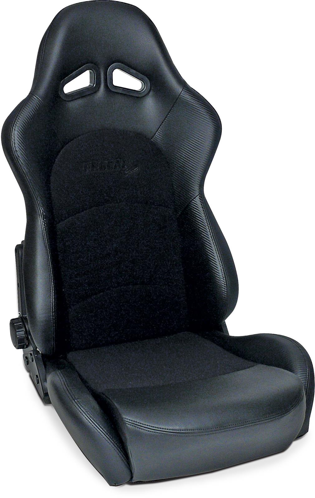 Procar Sportsman Pro Recliner Series 1615 Black Vinyl/velour Seat 80-1615-71 Seat, Series, Reclining, Vinyl/Velour, Black, Each