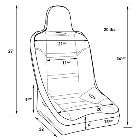 Procar All-Terrain Suspension Seat - Black Vinyl Procar All-Terrain Suspension Seat - Black Vinyl