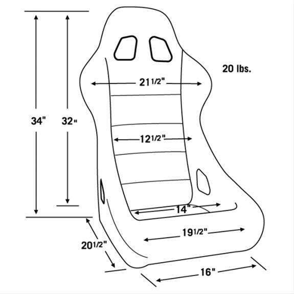 Procar Pro-Sport Racing Seat Black Velour Procar Pro-Sport Racing Seat Black Velour