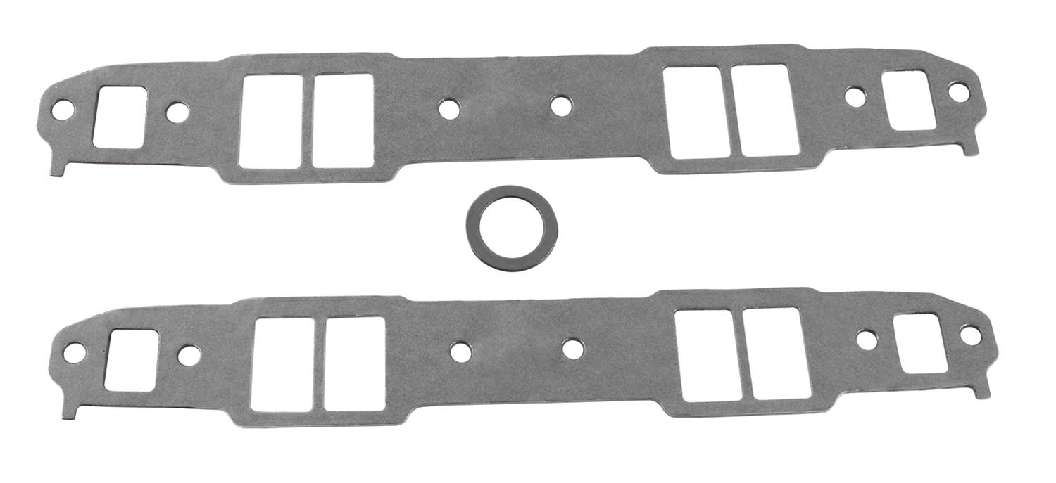 SCE AccuSeal E Intake Gaskets 111139 Manifold Gaskets, E, Composite, Rectangular Port, Open Water Crossover Style, Chevrolet, Small Block, Set
