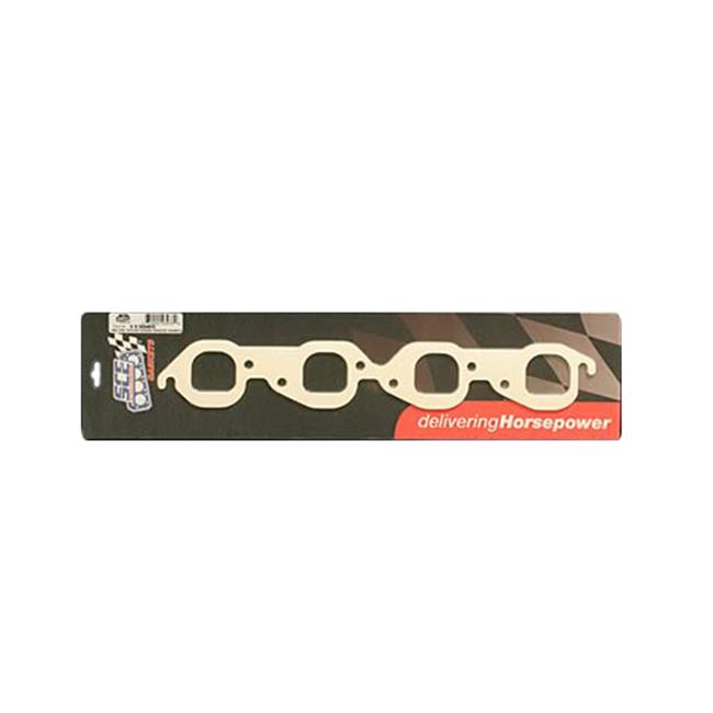 SCE AccuSeal E Exhaust Gaskets 113085 Gaskets, E, Graphite/Kevlar®, Raised D Port, Chevy, 502 Big Block, Set