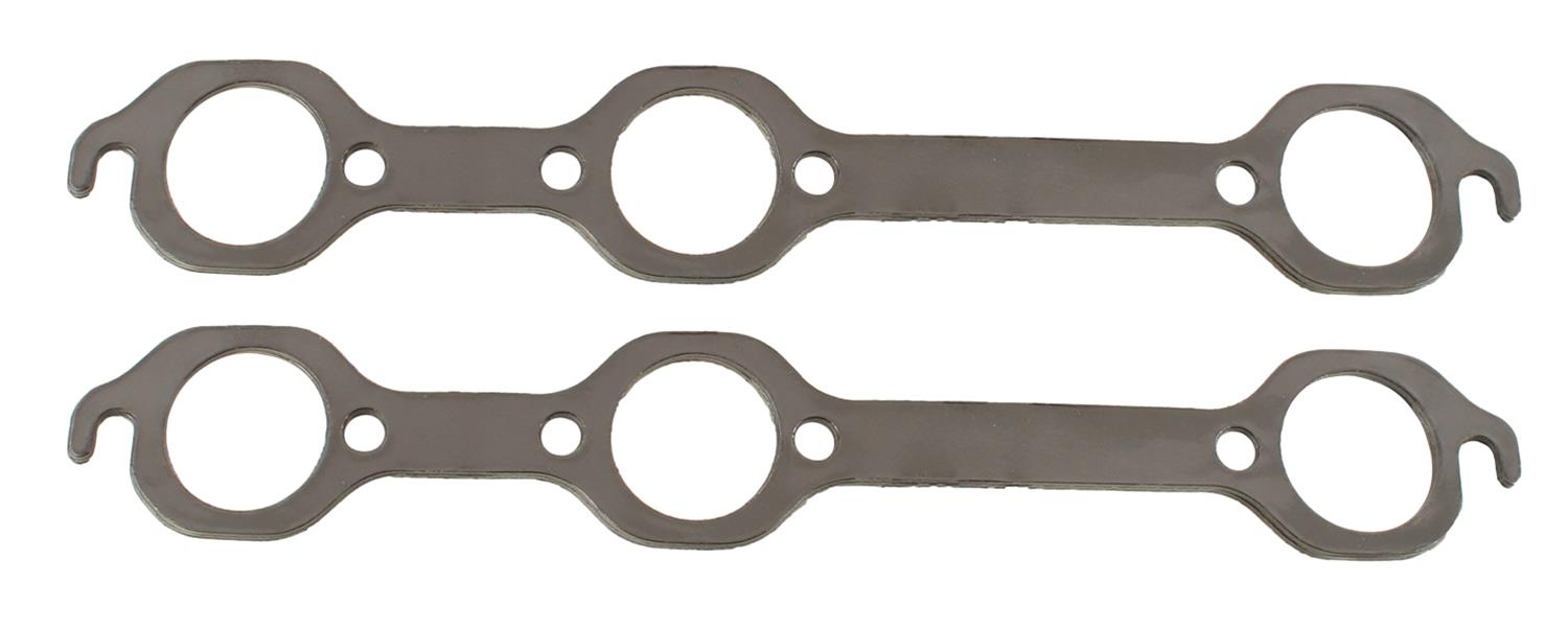 SCE AccuSeal E Exhaust Gaskets 117082 Header and Manifold Gaskets, E, Graphite/Kevlar®, 18 degree Hi-port Port, Chevrolet, 4.3L V6, Pair