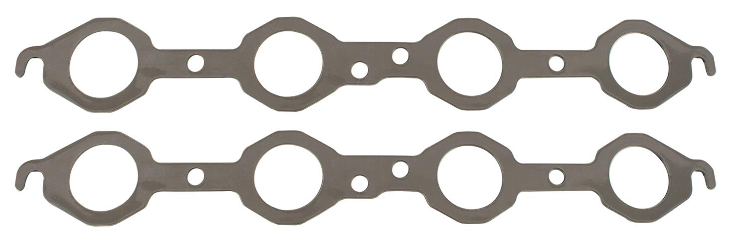 SCE AccuSeal E Exhaust Gaskets 119080 Gaskets, E, Graphite/Kevlar®, Round Port, 1.625 in., Chevy, LS, Pair