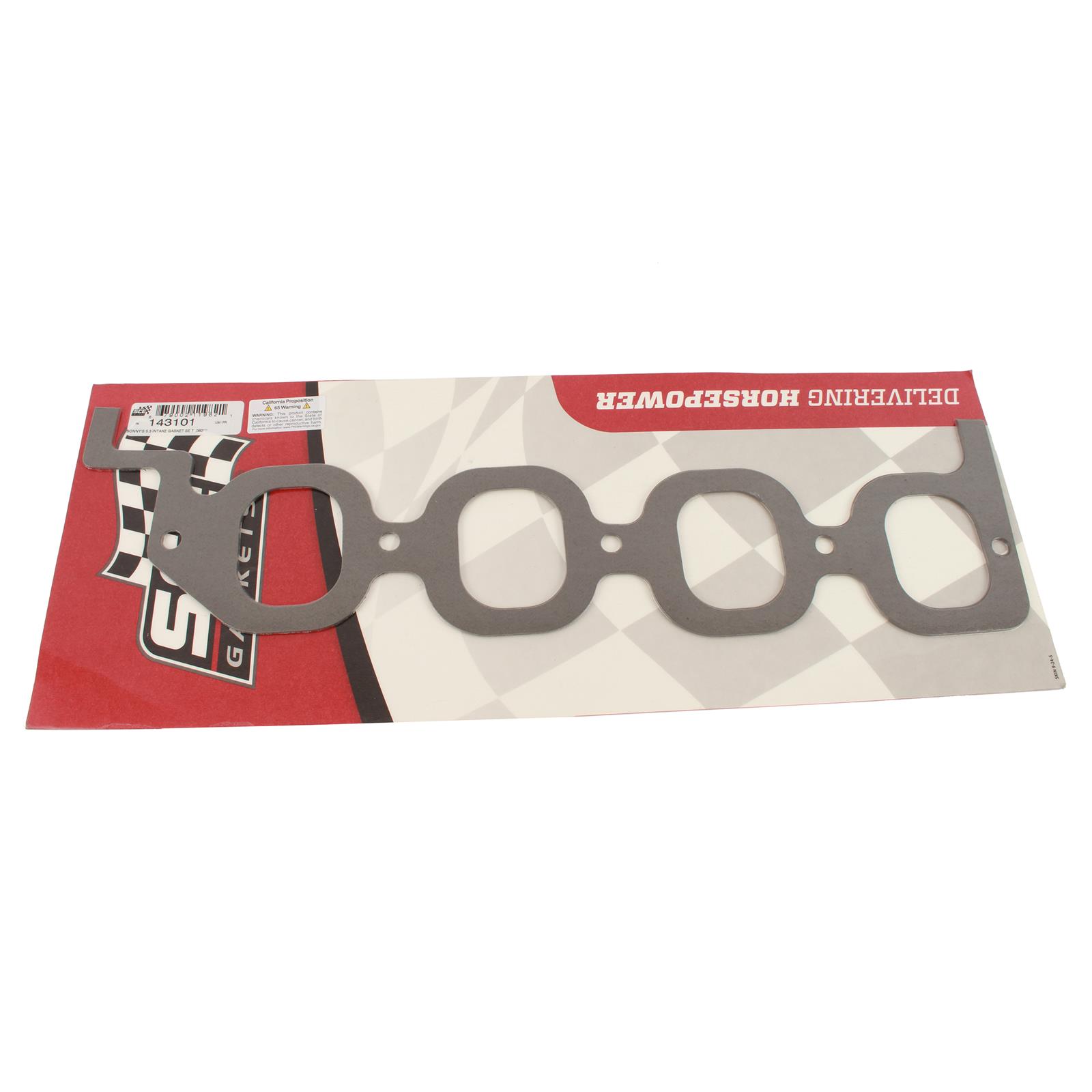 SCE AccuSeal E Intake Gaskets 143101 Manifold Gaskets, E, Composite, Rectangular Port, Chevrolet, Big Block Mark IV, Pair