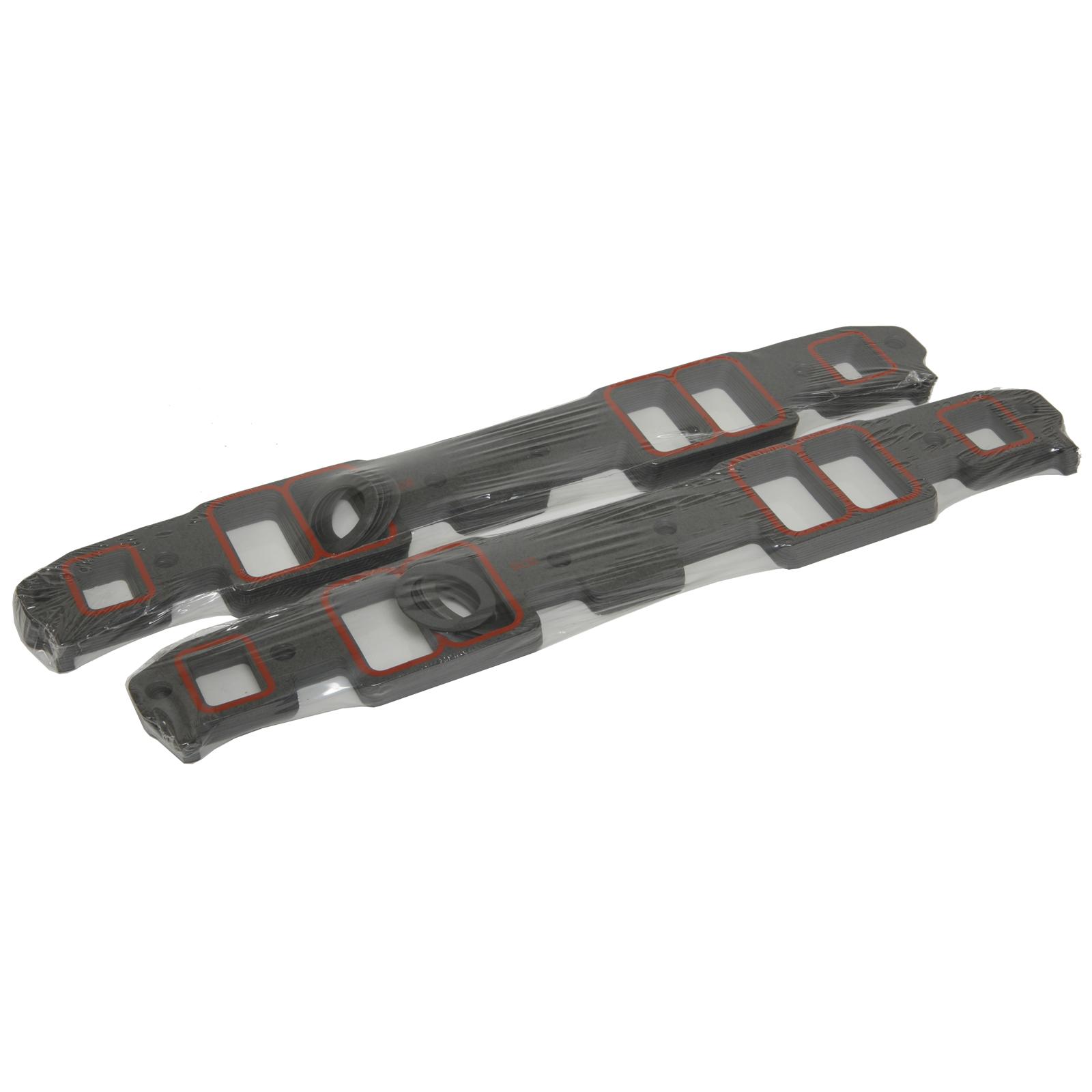 SCE AccuSeal Pro Intake Gaskets 211128-10 Manifold Gaskets, Pro, Composite, Rectangular Port, Designed for Use with Large Port Cylinder Heads, Chevrolet, Small Block, Set of 20