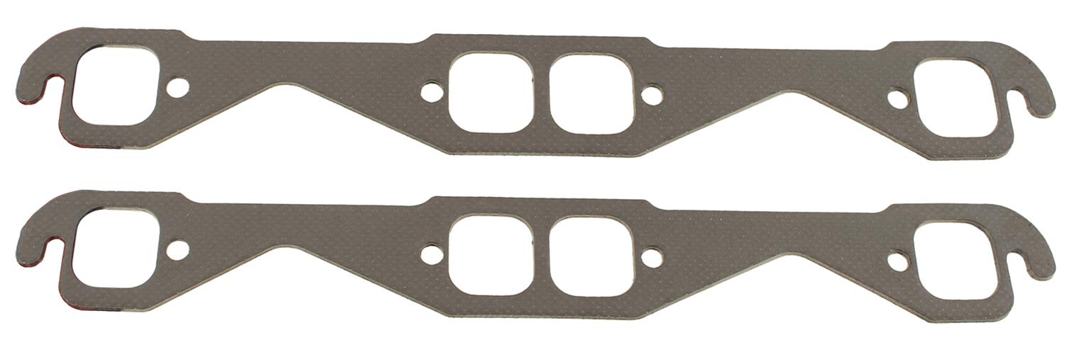 SCE AccuSeal Pro Exhaust Gaskets 211280 Gaskets, Pro, Graphite/Steel, RHS/Pro Topline 223-400, Chevrolet, Small Block, Pair