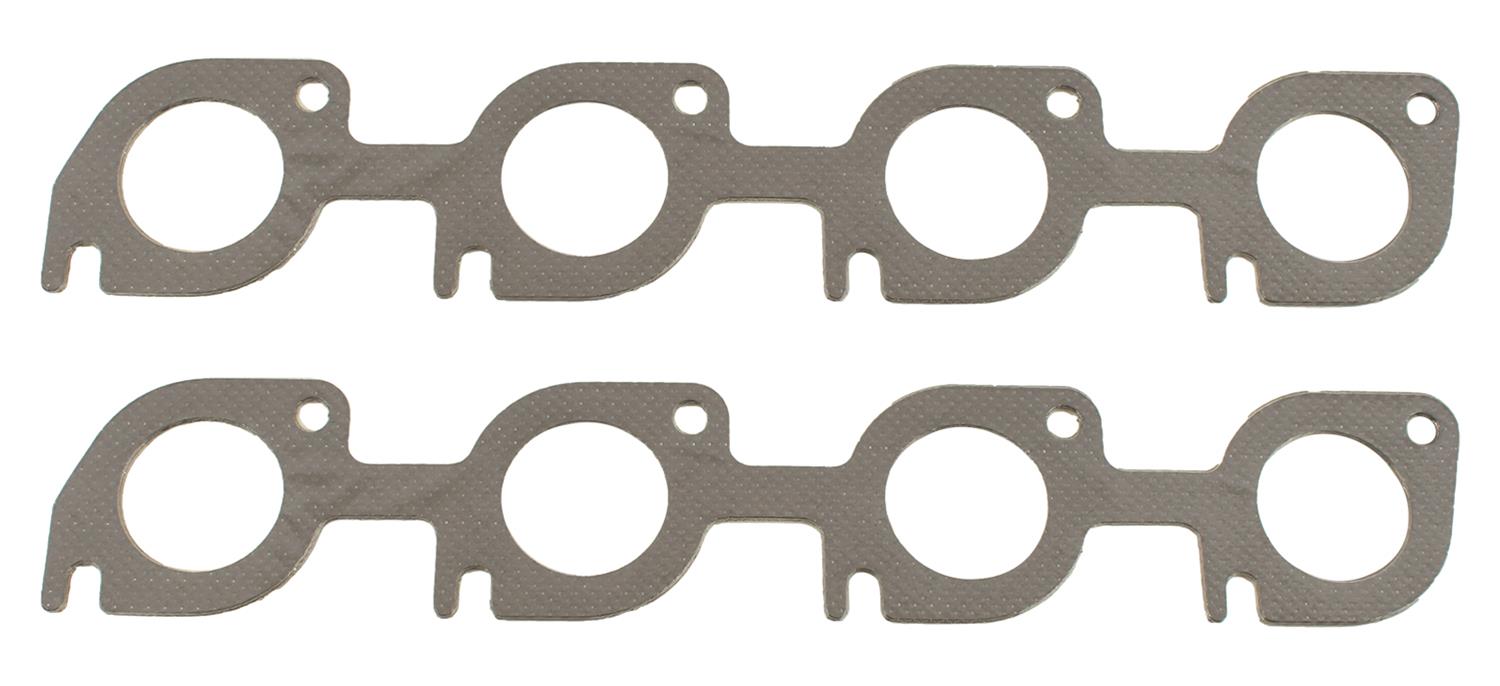 SCE AccuSeal Pro Exhaust Gaskets 211284 Header and Manifold Gaskets, Pro, Graphite/Steel, Round Port, for Splayed Valve Heads, Chevrolet, Small Block, Pair