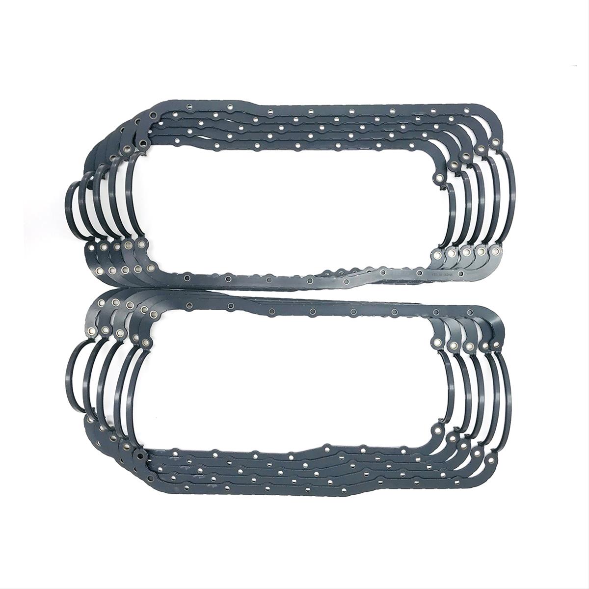 SCE AccuSeal Pro Oil Pan Gaskets 236090-10 Gasket, 1-Piece, Rubber, Ford 1982-95, 5.0L, V8, Set of 10
