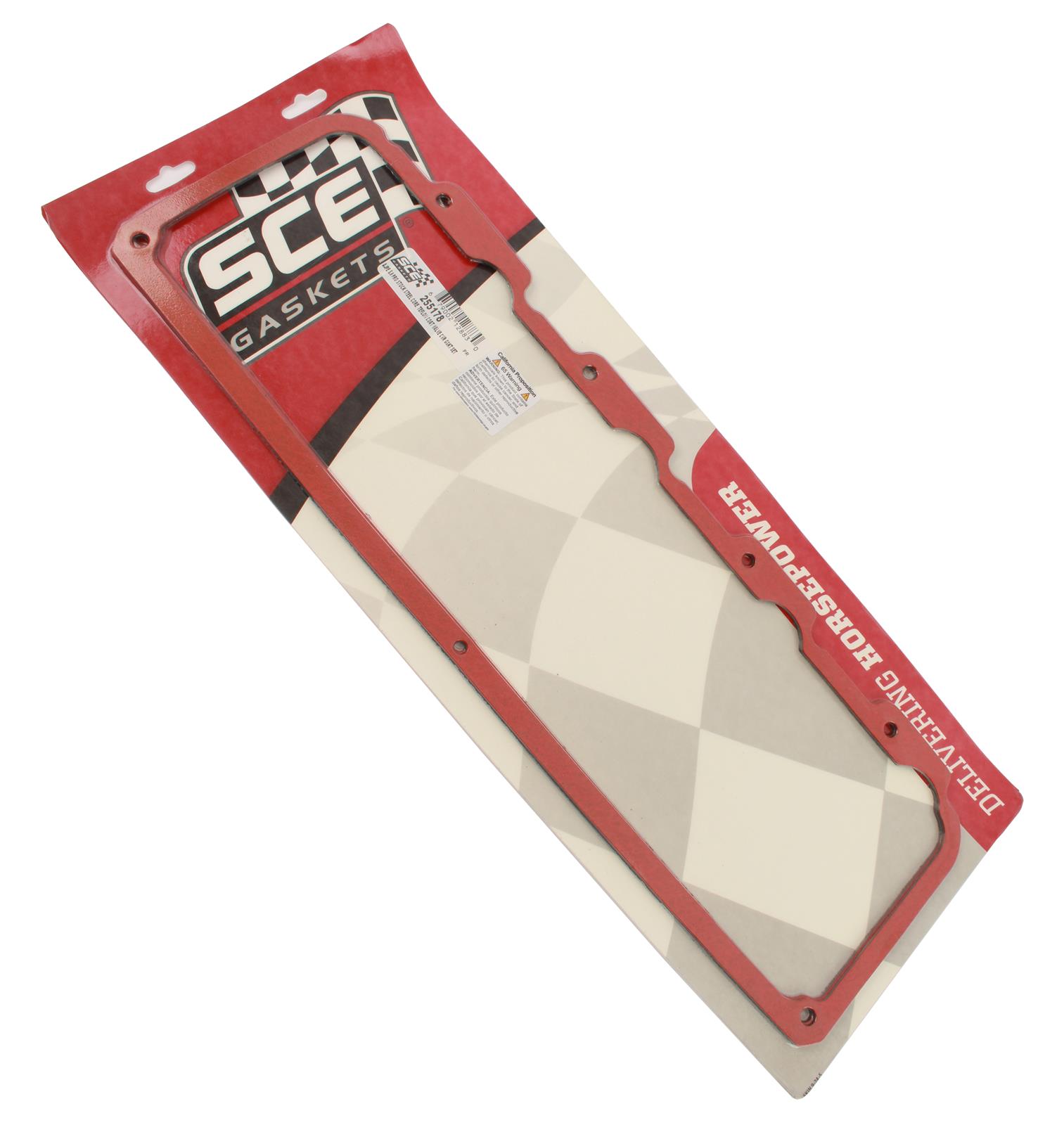 SCE AccuSeal Pro Valve Cover Gaskets 255178 Gaskets, Pro, Steel Core PTFE Coated, AJPE 5.00 in. IHRA Stock Cylinder Heads, Pair